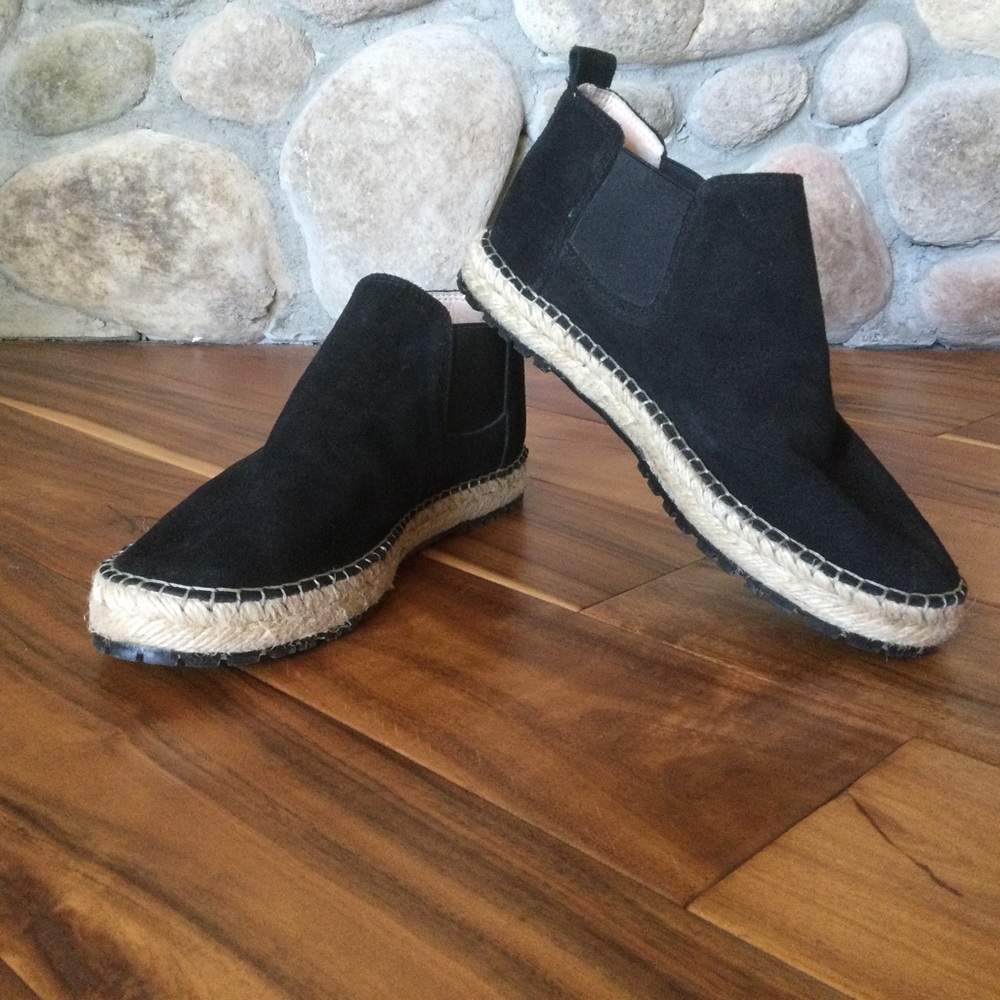 ✔️ Eric Michael Espadrille Leather Suede Shoes Woman’s Size 38 US 7.5-8